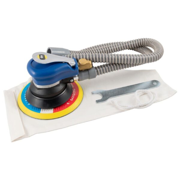 Lixadeira Pneumática Orbital 6″ 150mm com Aspirador 90 PSI EDA
