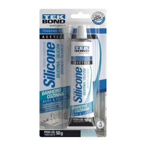 Silicone Acético Multiuso Branco Blister 50g Tekbond