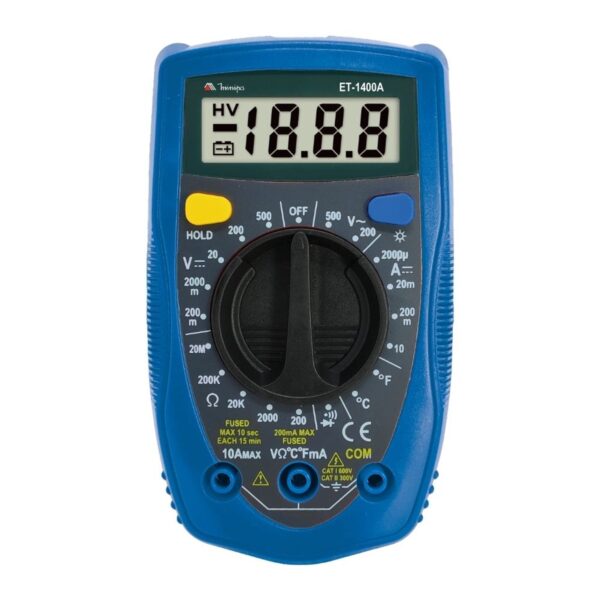 Multimetro Digital CAT II-300V ET1400A Minipa
